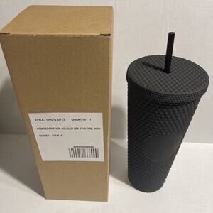 STARBUCKS DISNEY WORLD 50th Anniversary Matte Black Geometric Tumbler NIB